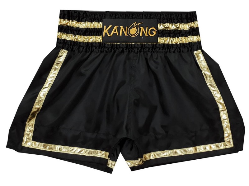 Kanong Short Boxe Thai : KNS-140-Noir-Or